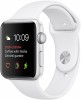 Умные часы Apple Watch Series 1, 42 мм, корпус из серебристого алюминия, спортивный ремешок белого цвета (белый) - apple-luxury.ru