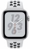Умные часы Apple Watch Nike+ Series 4 40 мм, корпус из серебристого алюминия, спортивный ремешок Nike цвета чистая платина/черный - apple-luxury.ru