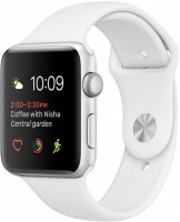 Умные часы Apple Watch Series 1, 42 мм, корпус из серебристого алюминия, спортивный ремешок белого цвета (белый) - apple-luxury.ru