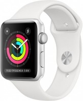 Умные часы Apple Watch Series 3, 42 мм, корпус из серебристого алюминия, спортивный ремешок белого цвета (MTF22RU/A) - apple-luxury.ru