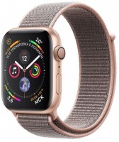 Умные часы Apple Watch Series 4, 40 мм, корпус из золотистого алюминия, спортивный браслет цвета «розовый песок» (золотистый) - apple-luxury.ru