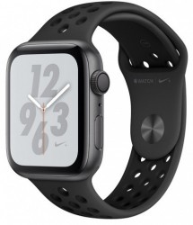 Умные часы Apple Watch Nike+ Series 4, 44 мм, корпус из алюминия цвета «серый космос», спортивный ремешок Nike цвета антрацитовый/черный - apple-luxury.ru