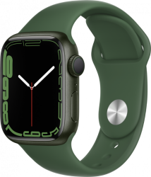 Умные часы Apple Watch Series 7, 41 мм, корпус из алюминия, спортивный ремешок зеленый - apple-luxury.ru